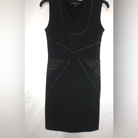 Rock & Republic Dresses & Skirts - Rock & Republic XS Grunge Goth Sleeveless Bodycon Studded  Mini Dress Black